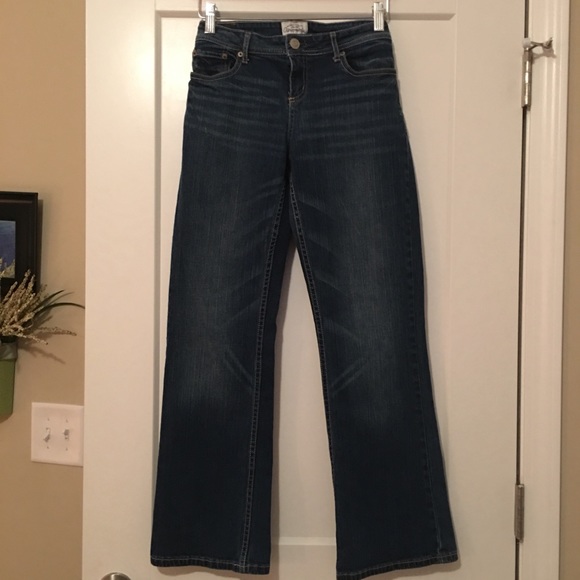 Aeropostale Chelsea Bootcut Vintage Denim 9/10 SHORT Low Rise Y2K Cotton Blend - Picture 7 of 13
